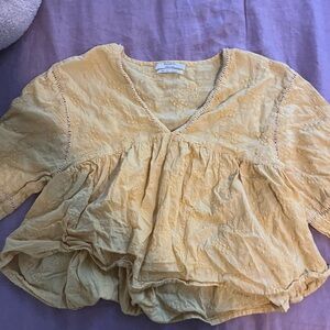 Yellow detailed top